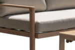 Modern Outdoor Chaise Sofa Set with Wood Grain Finish & Square Coffee Table 52551 - Image 4