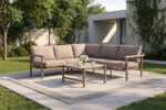 Outdoor Modular Sofa Set with Matching Lounge Table 42519 - Image 3