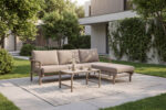 Outdoor Modular Sofa Set with Matching Lounge Table 42518 - Image 3