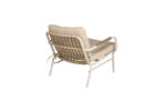 44295 outdoor armchair with handwoven round rattan and aluminum frame