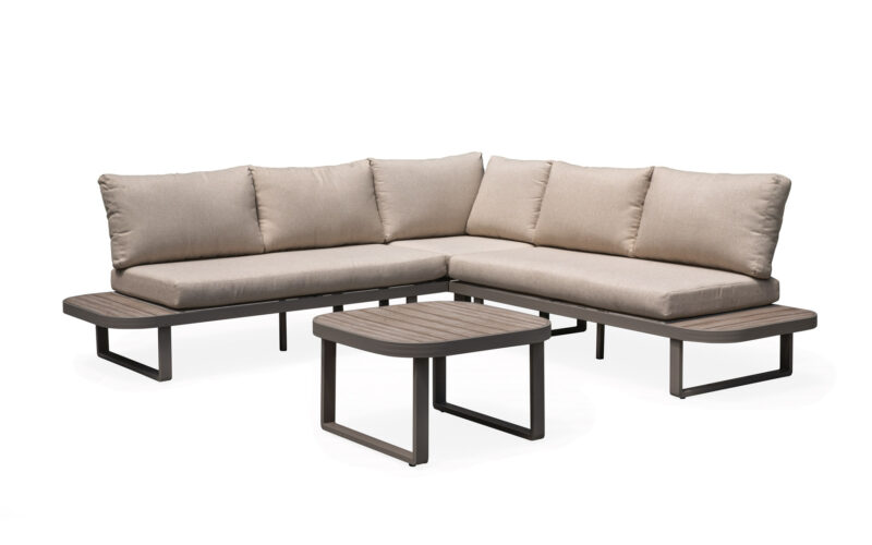 52698 modular outdoor sofa with additional middle seat for large corner configuration