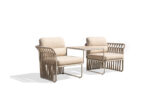53200 modern outdoor lounge chair set with woven strap detail