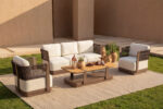 Outdoor Rope Lounge Set with Deep Cushions and Aluminum Frame 53771 - Image 2