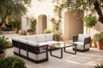 Outdoor Rope Lounge Set with Deep Cushions and Coffee Table 35706 - Image 2