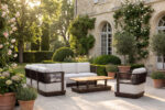 Outdoor Rope Corner Sofa Set with Deep Cushions and Aluminum Frame 53774 - Image 4