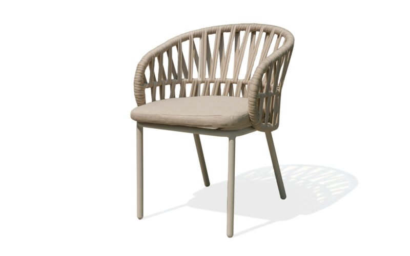 63243 Flat Woven Strap outdoor dining chair