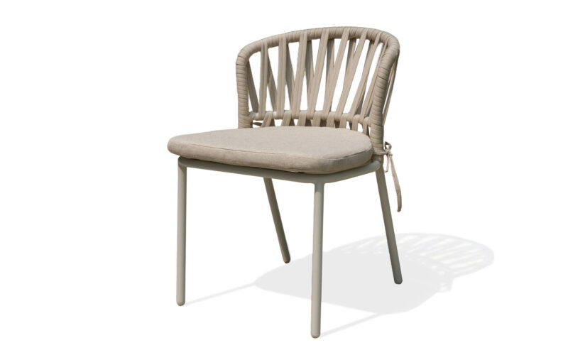 Flat Woven Strap outdoor dining chair