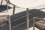 63331 Handwoven PE Wicker Outdoor Dining Chair with Aluminum Frame - Image 5