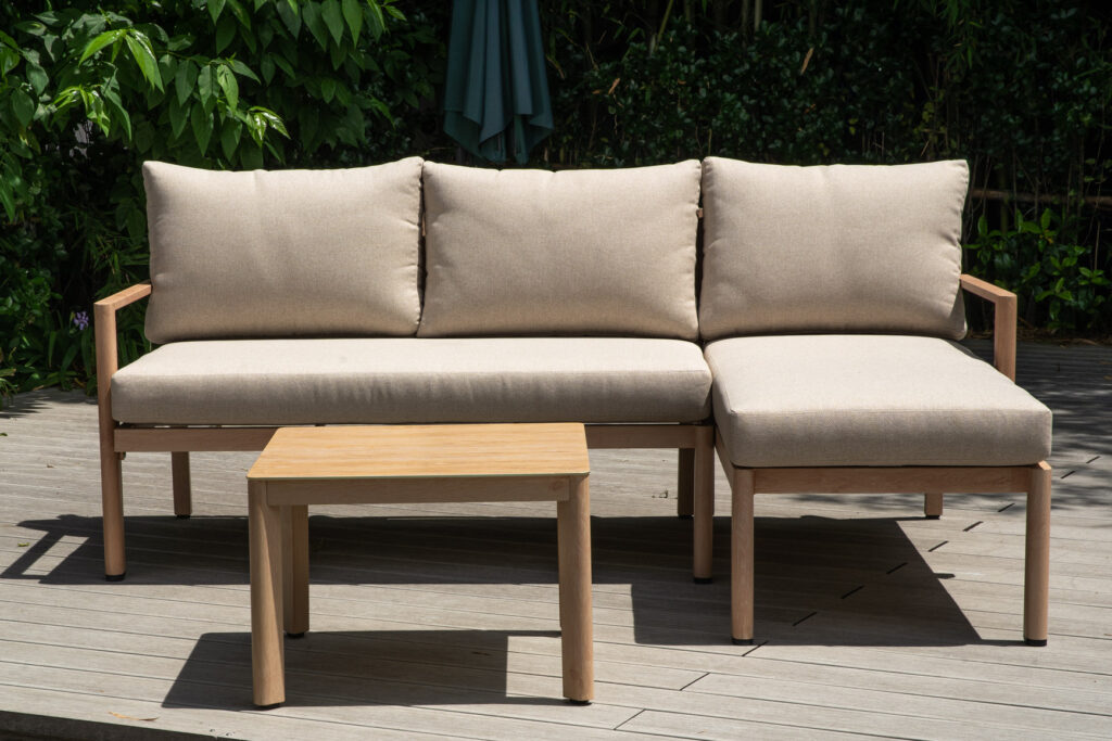 heat transfer wood grain printing process on aluminum tube for outdoor furniture