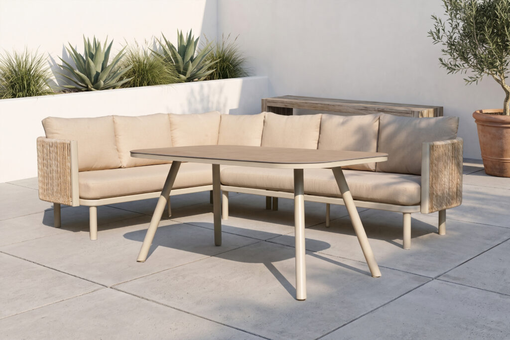3373 twisted rope casual dining sofa set