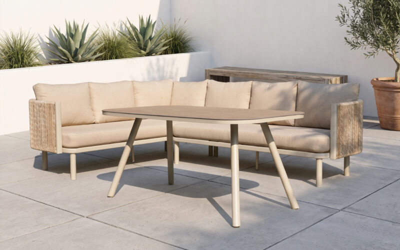 3373 twisted rope casual dining sofa set