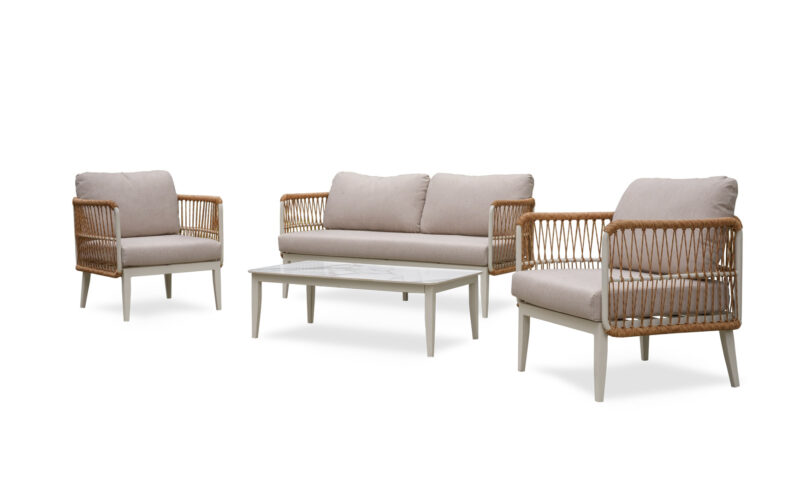 Modern aluminum frame patio lounge furniture collection