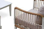 Twisted rope woven loveseat and armchair outdoor furniture