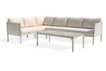 Modern Outdoor Bouclé Upholstered Sofa Set with Aluminum Frame 49335