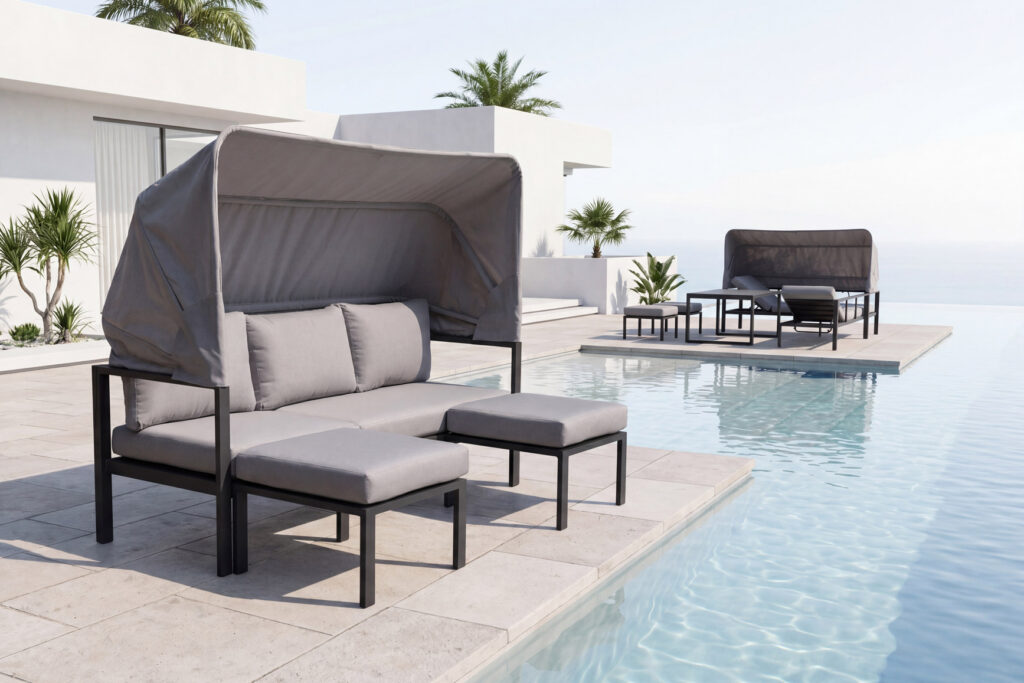 51510 aluminum outdoor sofa set with modern patio design