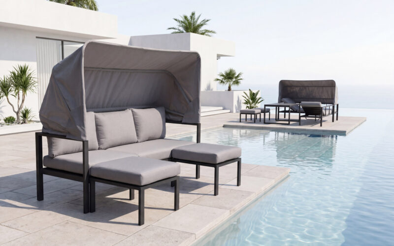 51510 aluminum outdoor sofa set with modern patio design