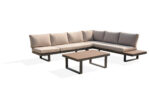 52702 outdoor modular lounge sofa set with aluminum frame and adjustable reclining back