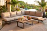 52702 Outdoor Modular Lounge Sofa Set with Adjustable Reclining Back - Image 2