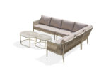 modular PE wicker aluminum corner sofa set outdoor furniture manufacturer 53310