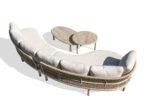 Modern Outdoor Sofa Set with Twisted Wicker Weaving | Model 54205
