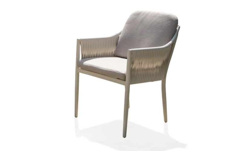 63311 baseball bat leg PE wicker aluminum outdoor dining chair