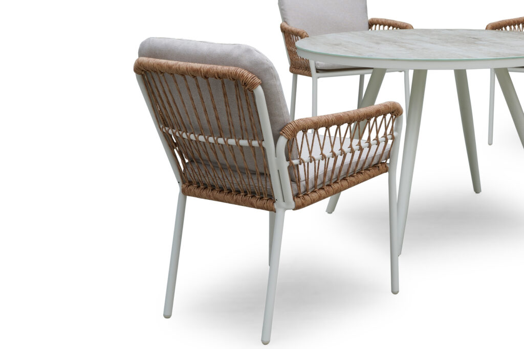 hand woven rope outdoor restaurant chair