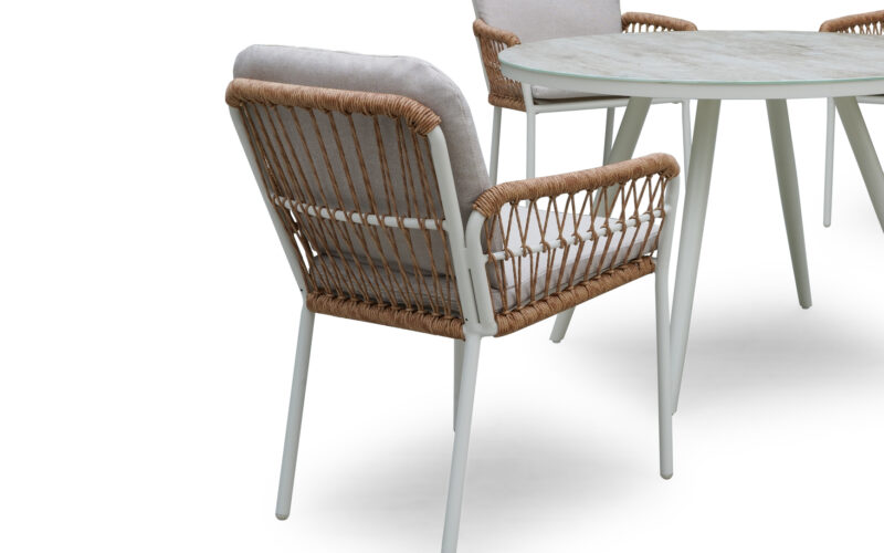 hand woven rope outdoor restaurant chair