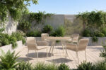 Powder coated aluminum frame dining chair