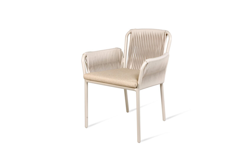 64222 handwoven PE wicker aluminum outdoor dining chair manufacturer