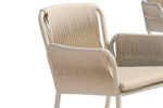 Handwoven outdoor aluminum chair detail