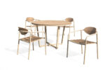 67201 aluminum outdoor dining chair with polywood seat