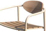 67201 curved aluminum dining chair with polywood backrest