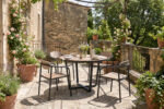 Round WPC Outdoor Dining Table with Aluminum Cross Base 24645 - Image 2