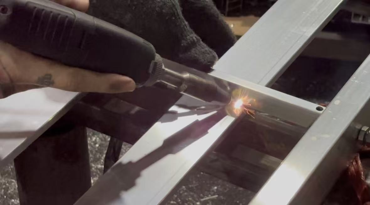 Precision laser welding aluminum outdoor furniture frame
