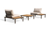 Outdoor Lounge Chair Set with Polywood Side Table 51661